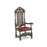 MINIATURE FURNITURE - A Queen Anne walnut armchair