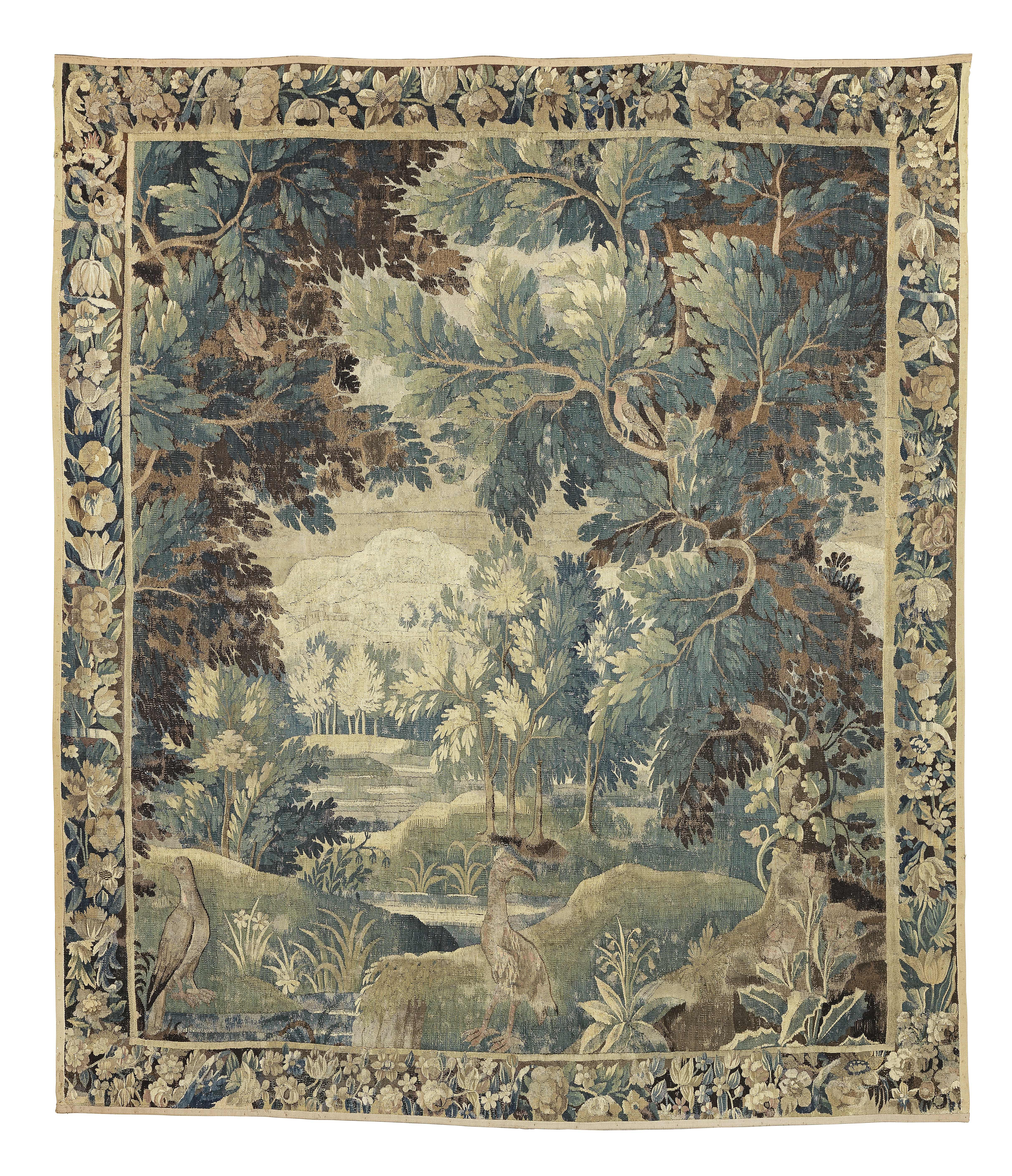 A 17th century verdure tapestry, Flemish