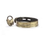 A George III brass dog collar, circa 1790