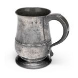 A George II pewter mug, Newcastle-Upon-Tyne, circa 1750