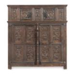 A rare and good first-half of the 16th century joined oak standing cupboard, circa 1520-50, French