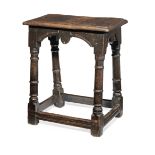 An interesting James I oak joint stool, Gloucestershire, circa 1620