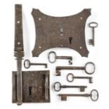 A rare marked 16th century iron lockplate (9)