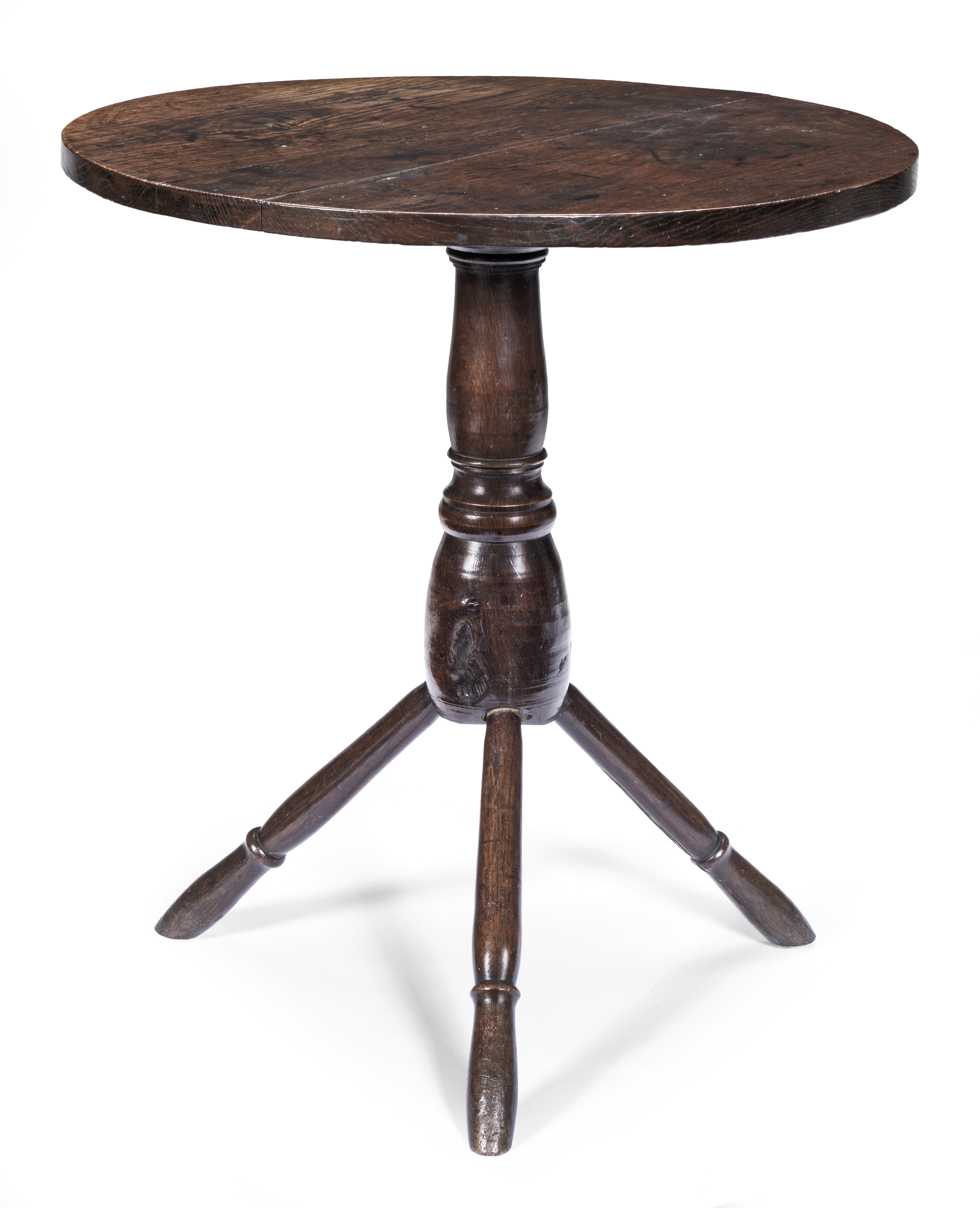 An unusual George II oak primitive table, circa 1750