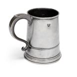A George II pewter mug, Devon, circa 1735