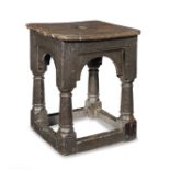 An Elizabeth I small low 'joint stool', circa 1600