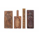 Four carved culinary moulds (4)