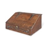 A Charles II oak desk box, North Country, probably Lancashire, circa 1680