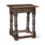 An Elizabeth I oak joint stool, circa 1580