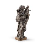 An 18th century carved chestnut figure, French, The Virgin of the Immaculate Conception