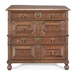 A William & Mary joined oak chest of drawers, circa 1700