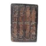 An 18th century carved beech gingerbread mould