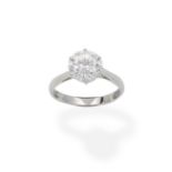 A diamond single-stone ring,