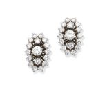 A pair of diamond earrings