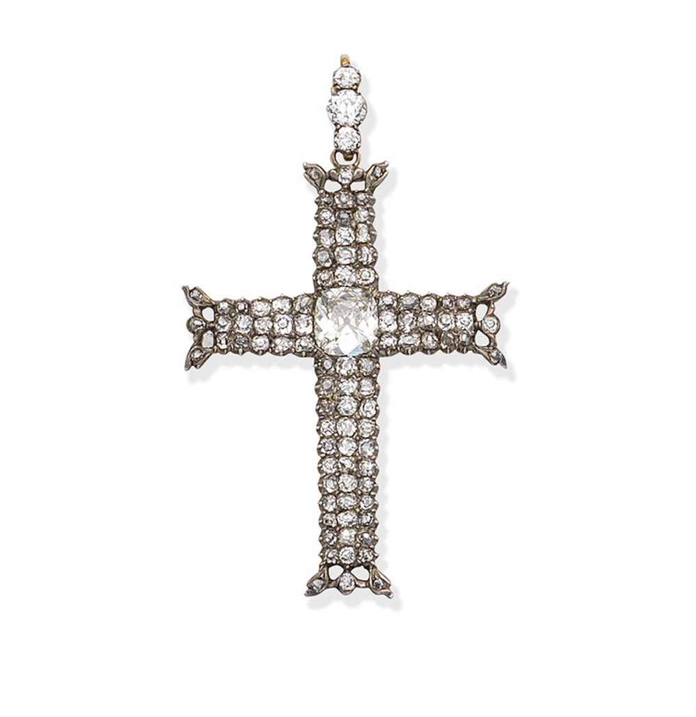 A late 18th century diamond cross