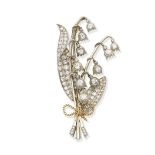 A diamond lily of the valley brooch, circa 1955