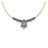 A sapphire and diamond necklace, 1986