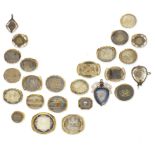 A collection of English memorial jewels, late 17th - mid 18th centuries (25)