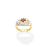 A ruby and diamond ring, by Mauboussin