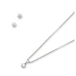 A diamond pendant necklace and earstud suite (2)