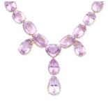 A kunzite necklace