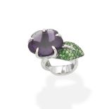 An amethyst and garnet ring, by Chanel