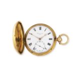 Barwise, London. An 18K gold key wind full hunter pocket watch London Hallmark for 1824