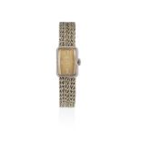Omega. A lady's 18K white gold manual wind rectangular bracelet watch Ref: 8197, Purchased 24th D...