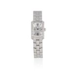 Baume & Mercier. A lady's stainless steel and diamond set quartz bracelet watch Ref: 65363, Circa...