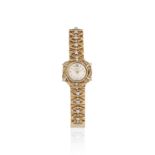 Universal Genève. A lady's 18K gold and diamond set manual wind bracelet watch Circa 1950