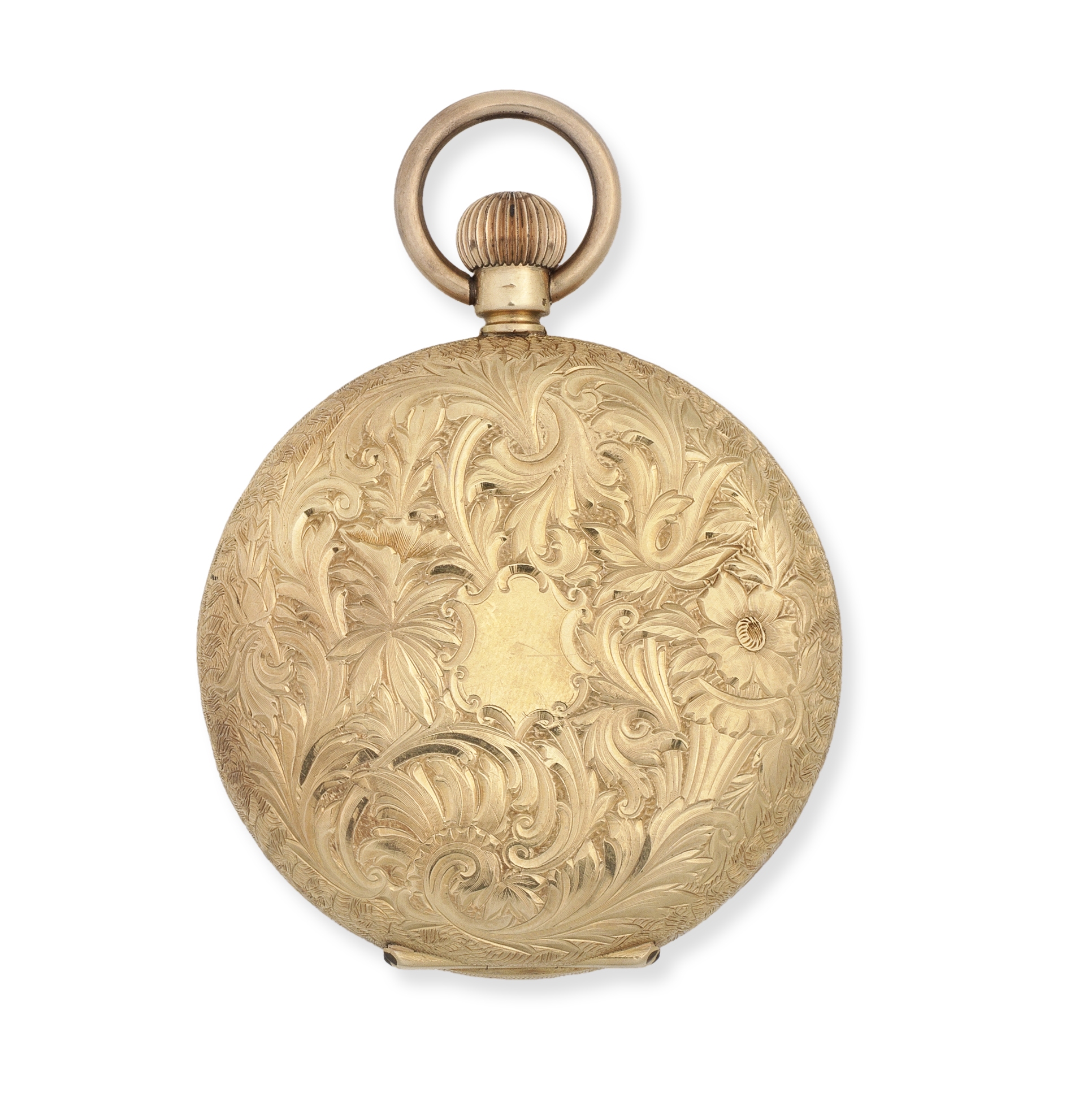 Systeme Glashütte. An 18K gold keyless wind full hunter pocket watch Circa 1890