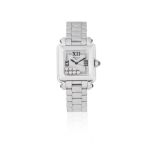 Chopard. A lady's stainless steel and diamond set quartz calendar bracelet watch Happy Sport, Re...