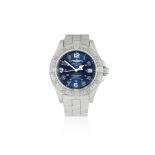 Breitling. A stainless steel automatic calendar bracelet watch with 24 hour indication SuperOcea...