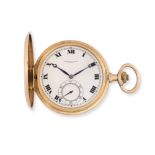 Audemars Piguet. An 18K rose gold keyless wind full hunter pocket watch Circa 1900