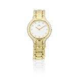 Ebel. A lady's 18K gold and diamond set quartz bracelet watch with mother of pearl dial Beluga, ...