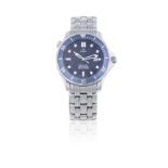 Omega. A stainless steel quartz calendar bracelet watch Seamaster Professional, Ref: 196.1523, C...