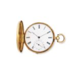 J.L.Deville A Genève. An 18K gold key wind full hunter pocket watch Circa 1830