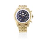 Breitling. A heavy 18K gold automatic calendar chronograph bracelet watch For Bentley, Ref: K253...