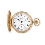 Waltham. An 18K gold keyless wind full hunter pocket watch Circa 1920