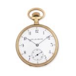 Hamilton Watch Co, Lancaster, PA. A 14K gold keyless wind open face pocket watch Circa 1900