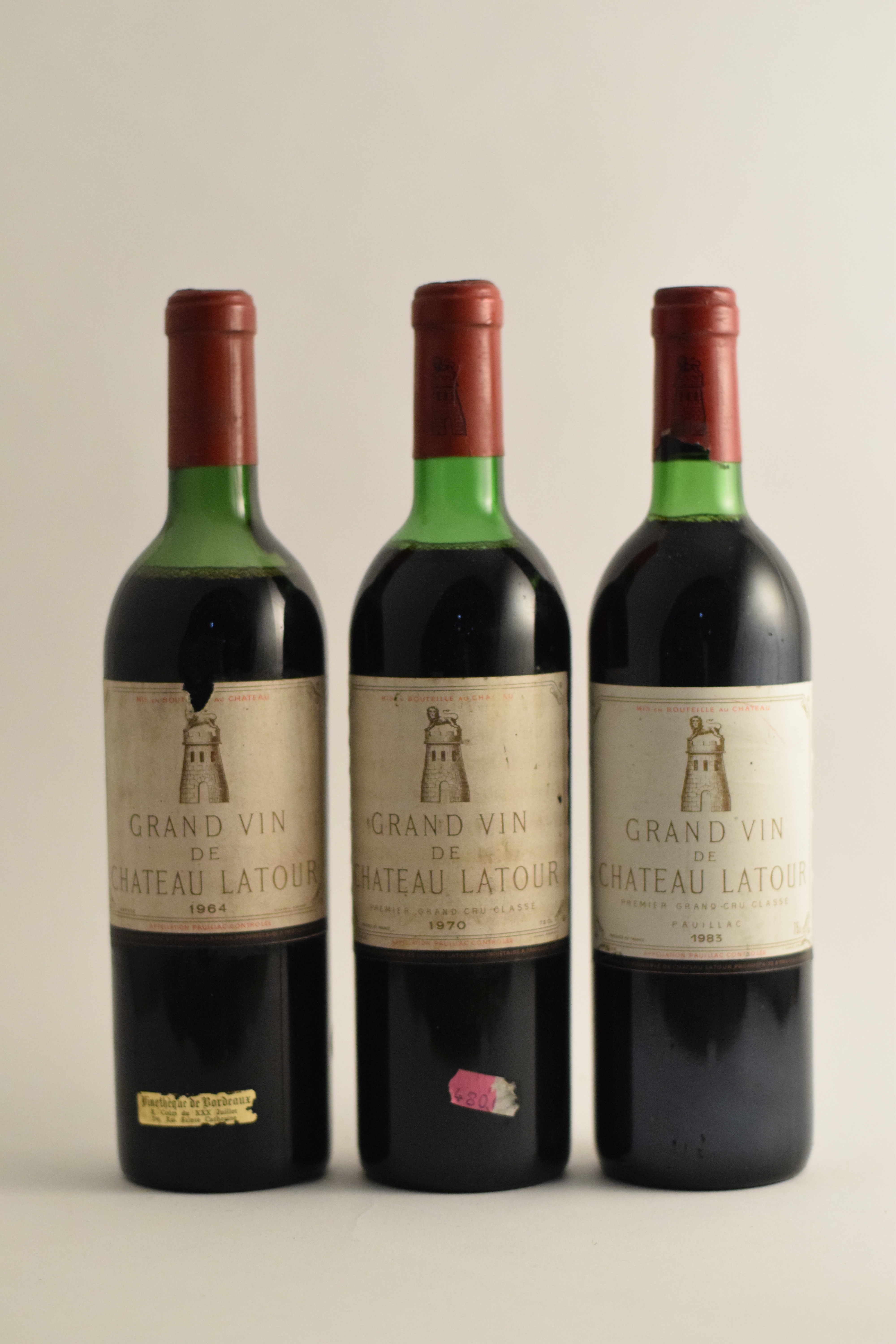 Château Latour 1964 (1) Château Latour 1970 (1) Château Latour 1983, Pauillac 1er Grand Cru Class...