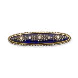 A late 18th century/early 19th century blue glass and diamond brooch