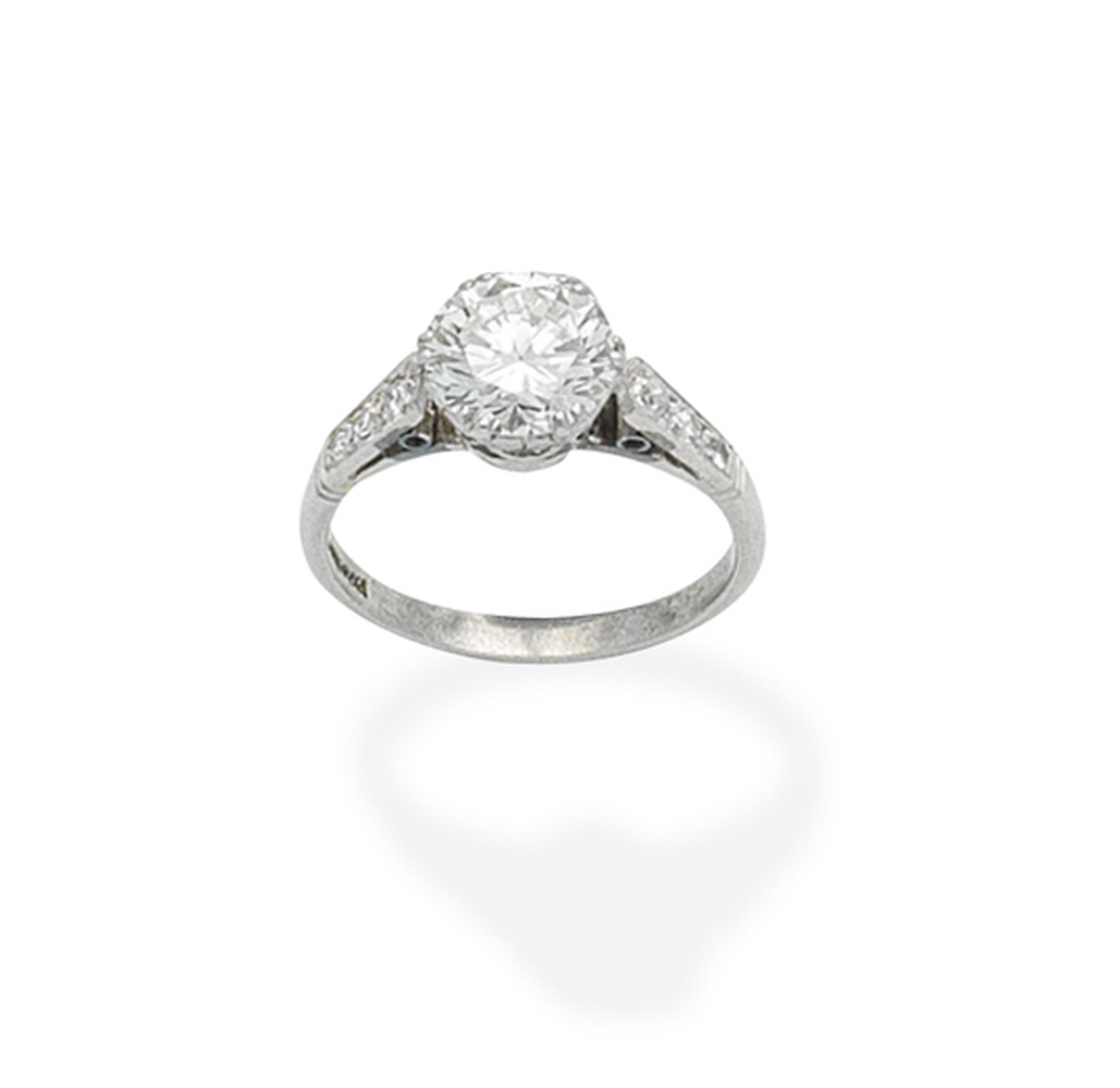 A diamond single-stone ring