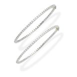 A pair of diamond bangles (2)