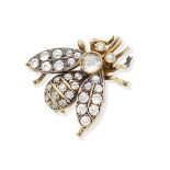 A diamond bee brooch