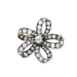 A diamond flower brooch, circa 1890