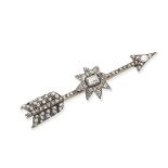 A diamond arrow brooch,