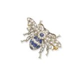 A gem-set bee brooch