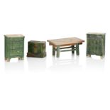 A group of glazed pottery funerary furniture Ming Dynasty (4)