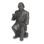 A bronze okimono By Toyotoshi/Hoju, Meiji Era